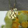 Personalised Mother Baby Feet Necklace Personalised mother necklace with baby feet pendant