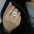 Engraved Monogram Signet Ring Engraved monogram signet ring product image