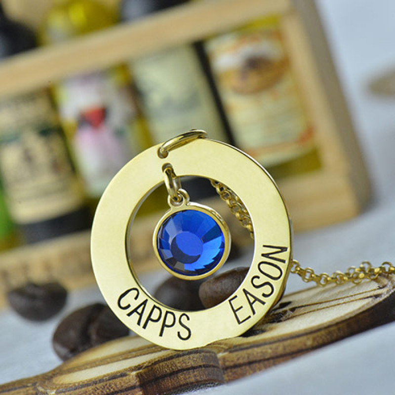 Circle Name Necklace Detail Personalised circle name necklace detail