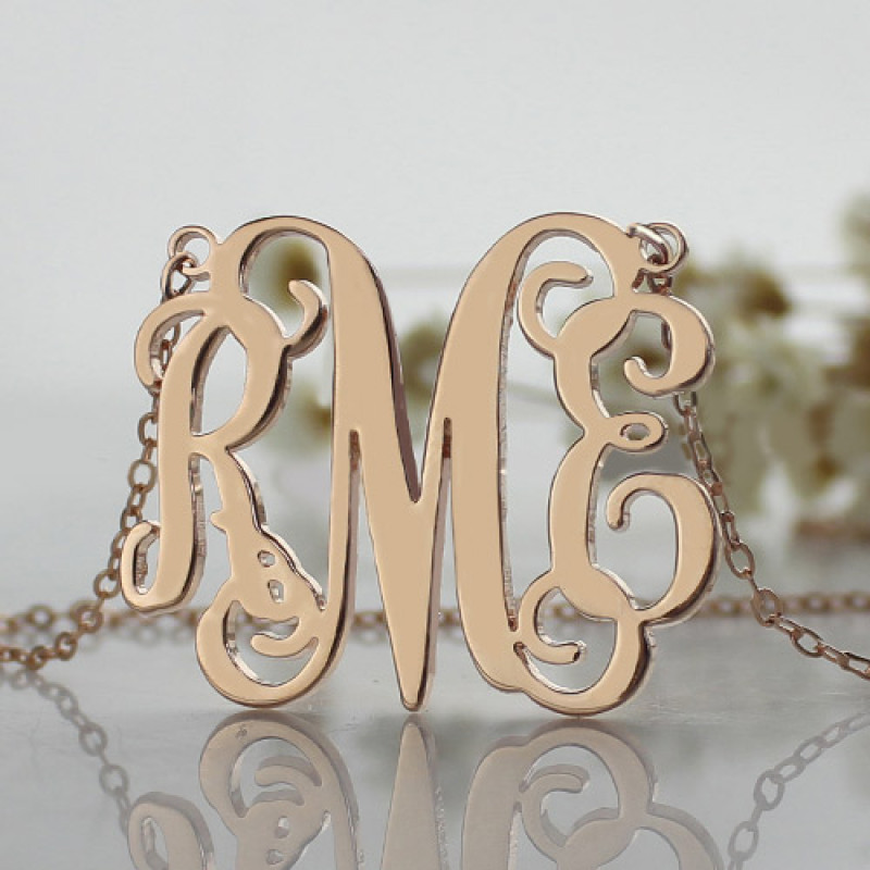 Custom Monogram Initial Necklace Custom monogram initial necklace product image