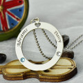 Personalised Birthstone Name Necklace Personalised Circle of Love birthstone necklace product view