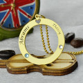 Circle of Love Personalised Name Necklace Circle of Love personalised name necklace with birthstones