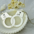 Personalised Sterling Silver Handcuff Necklace Personalised sterling silver handcuff necklace product image