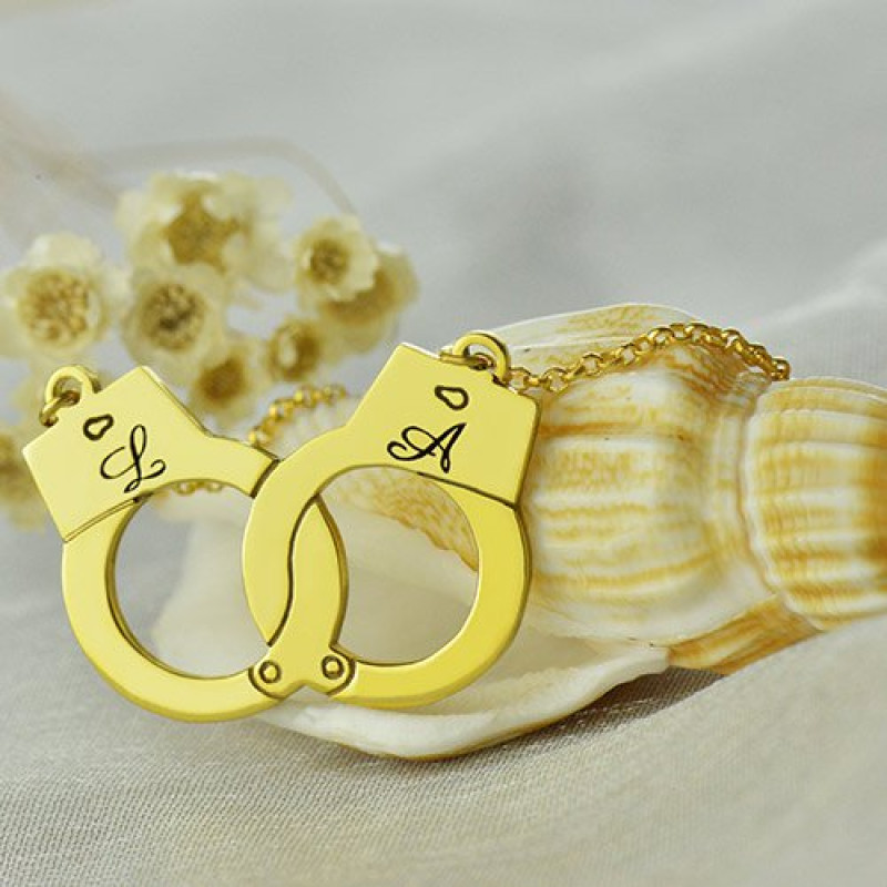Personalised handcuff necklace gallery view