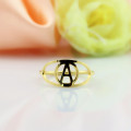 Eye Initial Ring Detail Personalised eye-shaped initial ring detail image