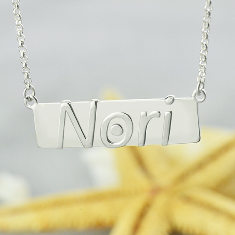 Personalised bar necklace product view