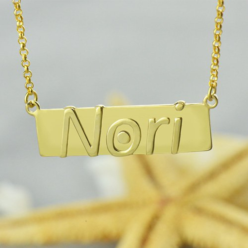 Custom Nameplate Bar Necklace Custom nameplate bar necklace product view
