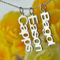 Customised Vertical Multi-Name Necklace View Customised vertical multi-name necklace product view