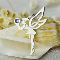 Fairy Birthstone Necklace Detail Personalised fairy birthstone necklace for girls