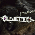Personalised ID Birthstone Name Bracelet for Teens Personalised ID birthstone name bracelet for teens