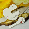 Key to My Heart Name Necklace Key to My Heart personalised couple name pendant set