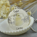 Children’s Name Circle Necklace - Gallery View Engraved children’s name circle necklace, gallery image