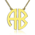 18ct Gold Plated Two-Letter Capital Monogram Necklace 18ct gold plated two-letter capital monogram necklace