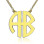 18ct Gold Plated 2 Letters Capital Monogram Necklace