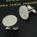 Engraved Monogram Cufflink Detail Engraved cufflinks with monogram detail