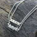Sterling Silver Double Layer Mini Name Necklace product image