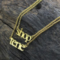Double-layer mini personalised name necklace view