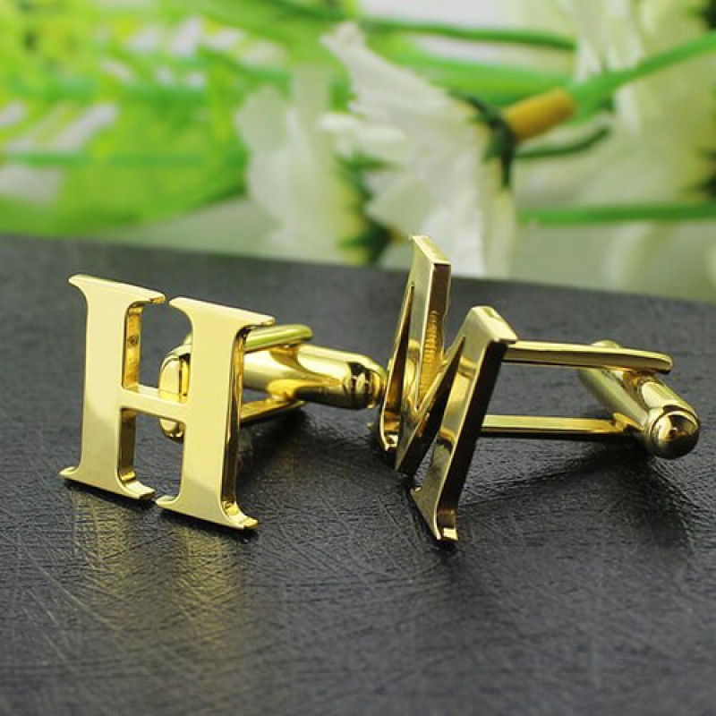 Initial Cufflinks Product View Personalised initial cufflinks product view