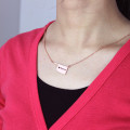 Oklahoma State Map Heart Name Necklace Oklahoma state map heart name necklace product view
