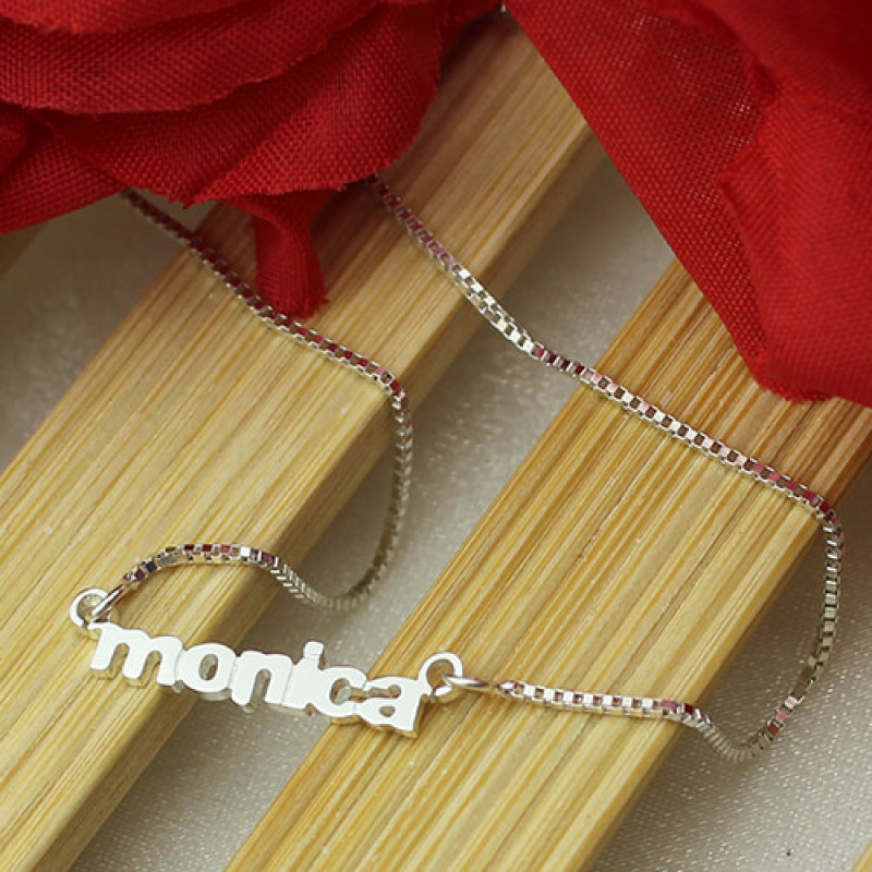 Custom tiny name necklace product image