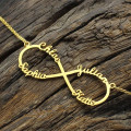 Custom Infinity Necklace Personalised infinity necklace shown from another angle