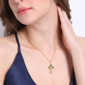 Personalised Cross Necklace with Birthstones Personalised cross necklace with birthstones product view