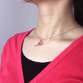 Virginia state map heart name necklace product view