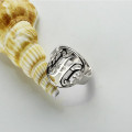 Cut-out monogram initial ring product view