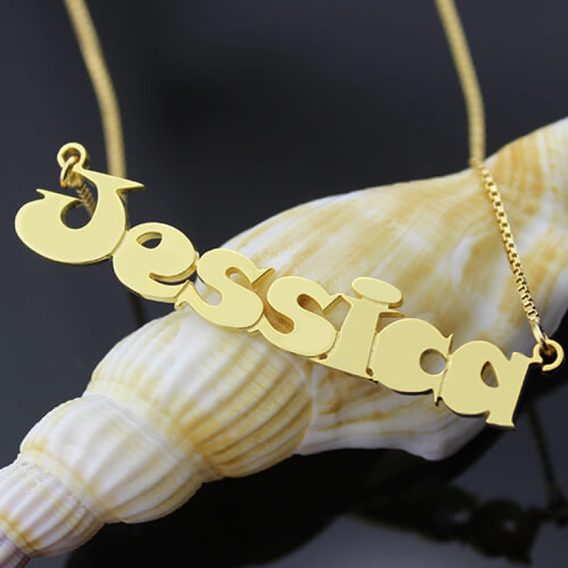 Gold Over Children's Name Necklace Gold Over Children's Name Necklace gallery image