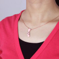 California State Heart Name Necklace California state-shaped heart name necklace