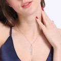 Vertical birthstone necklace product image