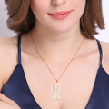 Roman numeral birthstone necklace detail image