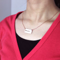 Kansas State Name Necklace Detail Custom Kansas state-shaped name necklace detail