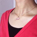 Custom Kentucky state-shaped heart name necklace product image