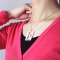 Rhode State Dog Tag Pendant Detail Personalised Rhode state dog tag necklace pendant detail