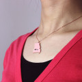 Custom Missouri state-shaped heart name necklace view