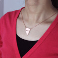 Custom Nevada state-shaped heart name necklace product view