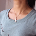 Delaware State Heart Name Necklace Custom Delaware state-shaped heart name necklace