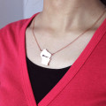 Custom Wisconsin state-shaped name necklace product image