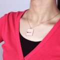 Custom New Mexico Heart Name Necklace Custom New Mexico state-shaped heart name necklace product image
