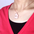 Custom Utah state-shaped heart name necklace