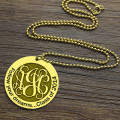Follow Your Dreams Disc Monogram Necklace Follow Your Dreams disc monogram necklace product view