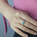 Customised Infinity Promise Ring Product View Customised infinity promise ring with name and birthstone product view