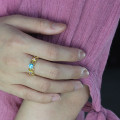 Personalised birthstone infinity promise ring product view