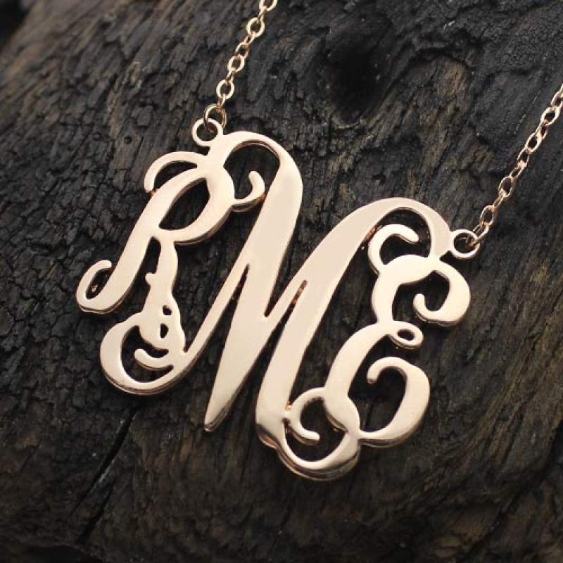 Custom Monogram Initial Necklace Custom monogram initial necklace product image