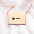 Colorado state-shaped necklace with heart name detail
