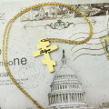 Personalised Orthodox cross name necklace