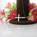 Silver Latin Cross Name Pendant Silver Latin cross pendant with engraved name