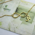 Infinity Knot Initial Necklace with 18ct Gold Plating Infinity knot initial necklace product image