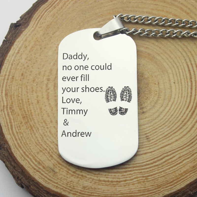 Personalised dog tag name necklace product image